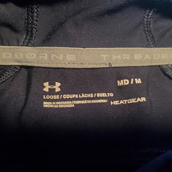 Under Armour Size M Woman's Syracuse Orange Heatgear Loose Light Hoodie Blue - Picture 4 of 6